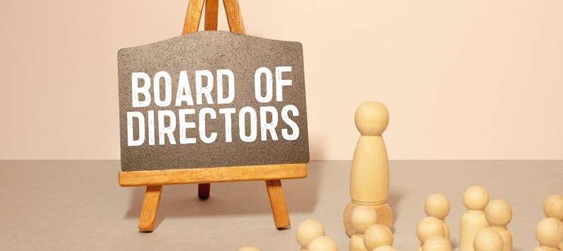 Torn paper with text BOARD OF DIRECTORS, business concept